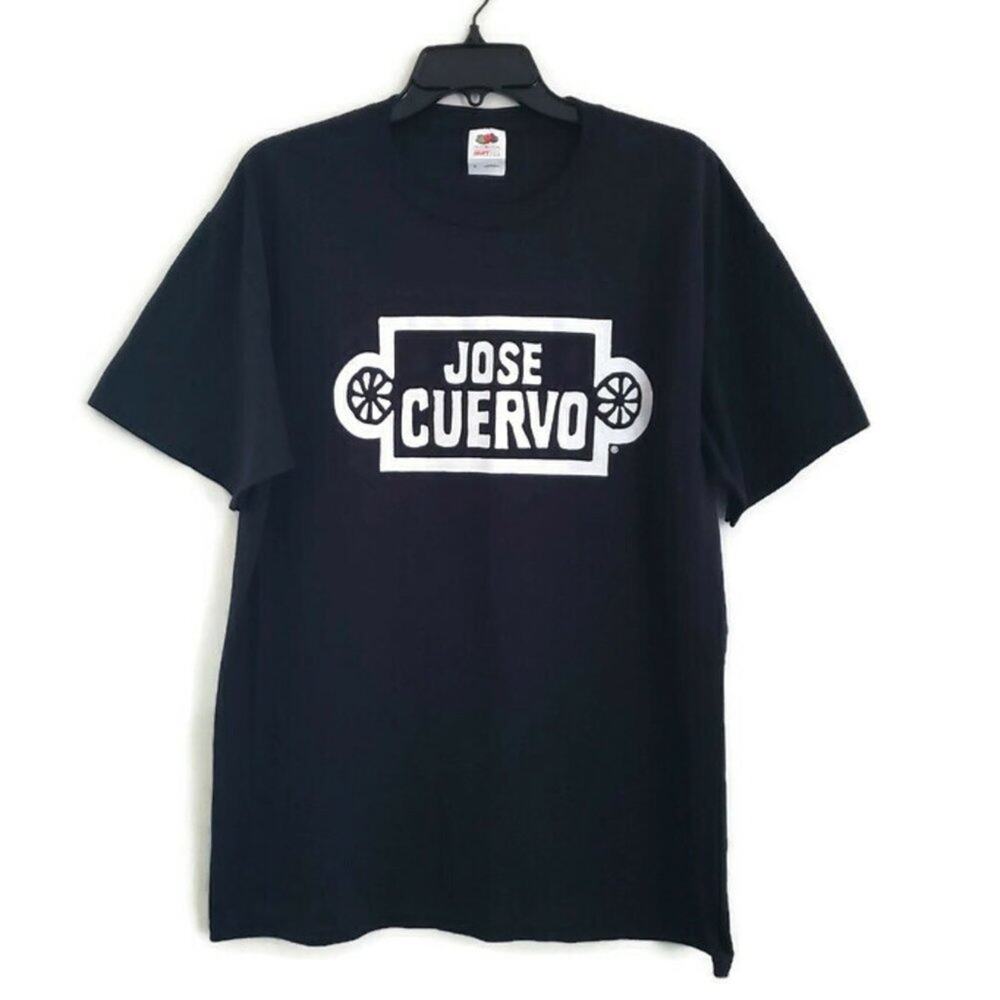 Men's Graphic Black Short Sleeve Tee Shirt Jose Cuervo Large